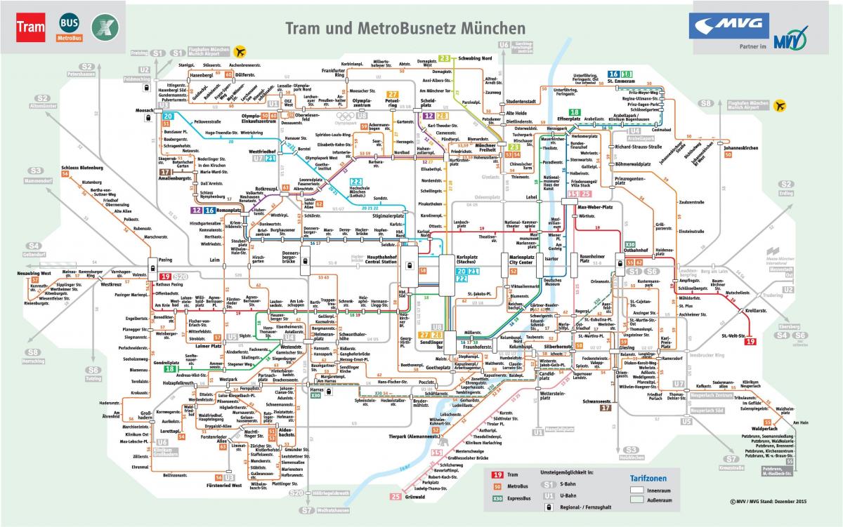 Zemljevid münchnu avtobus