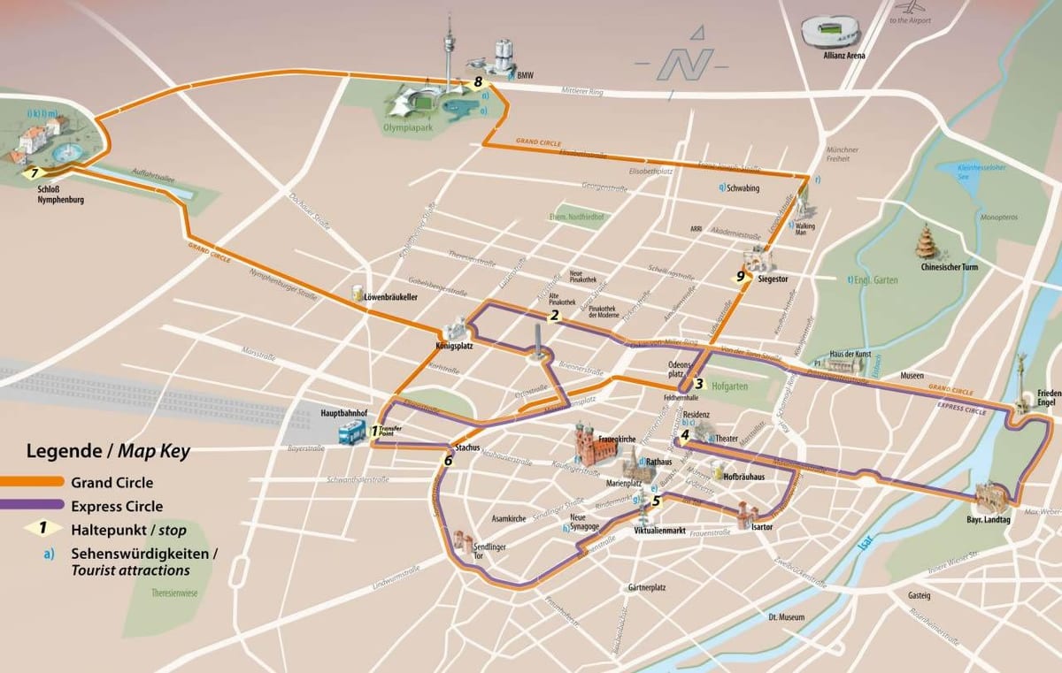 centralne avtobusne postaje v münchnu zemljevid