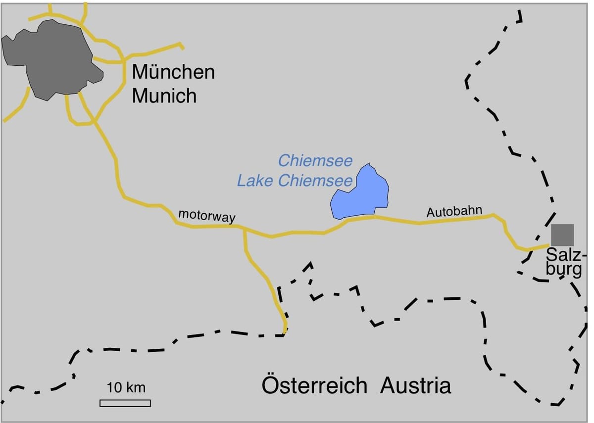 Zemljevid ofmunich jezera