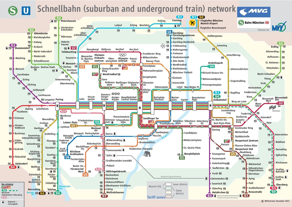 münchen s vlak zemljevid