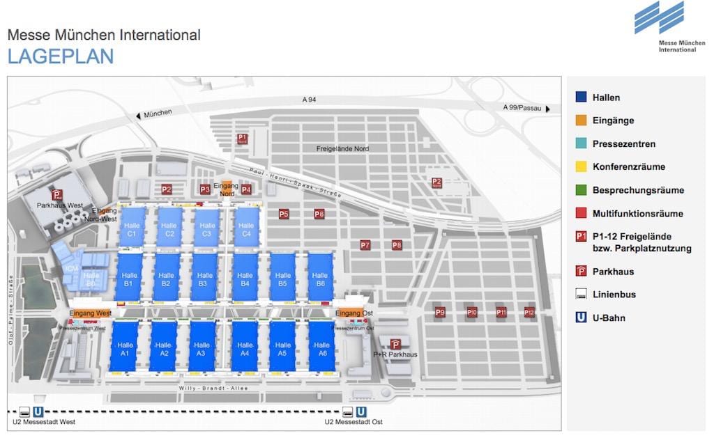 messe munchen zemljevid