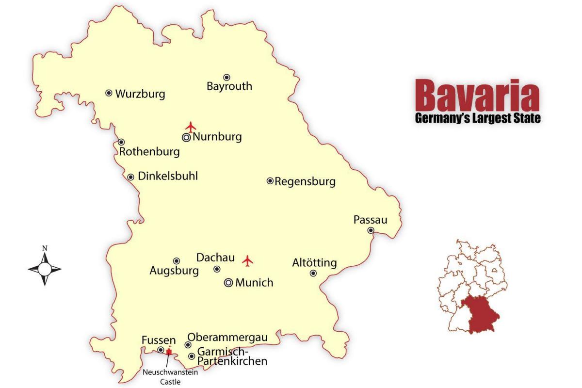 munchen nemčija zemljevid