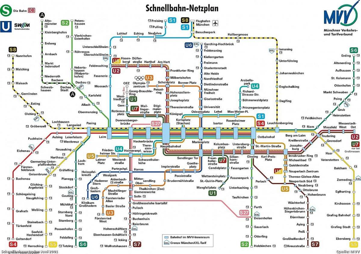 cev zemljevid münchnu