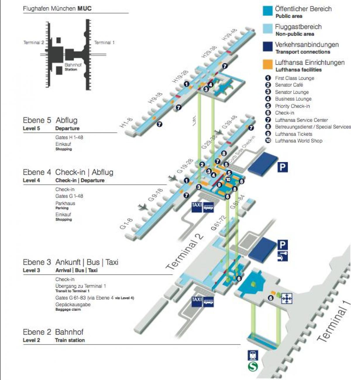 Zemljevid münchen letališče lufthansa