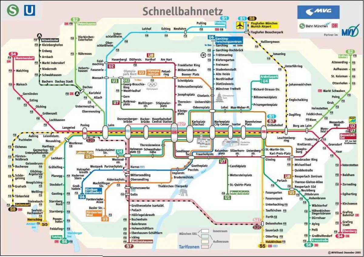 münchen metro zemljevid