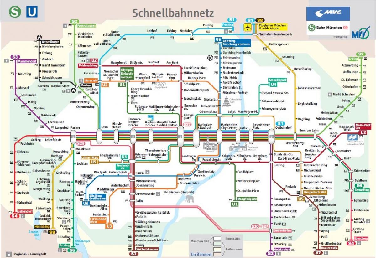 münchen s1 vlak zemljevid