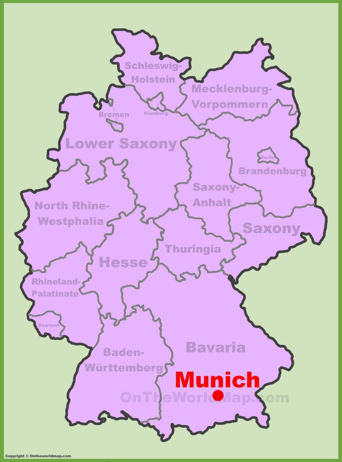 Zemljevid münchnu mesto