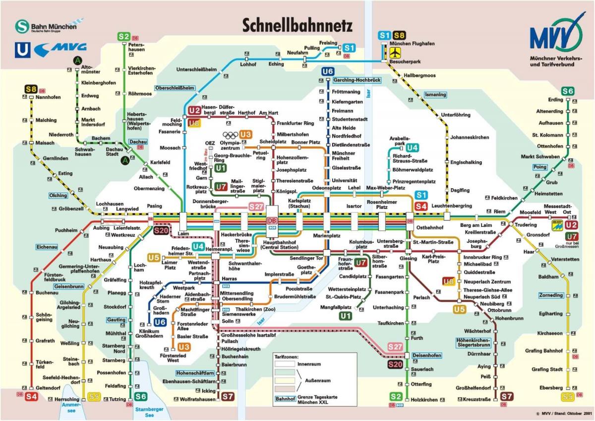 münchenski železniški postaji zemljevid