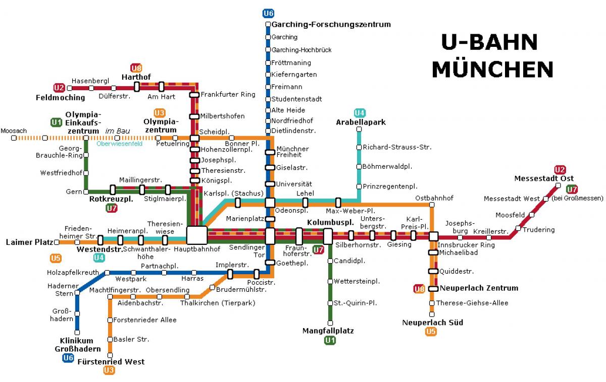 ubahn zemljevid münchnu