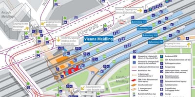 München železniške postaje platformo zemljevid