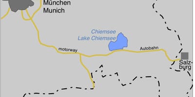 Zemljevid ofmunich jezera 