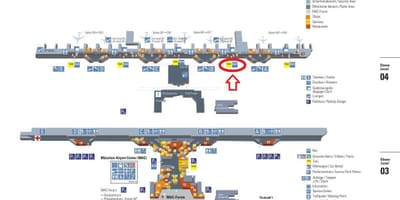 Zemljevid münchnu letališki terminal 1