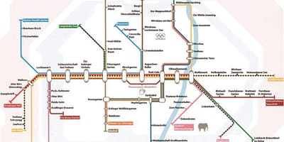 Zemljevid münchnu pivo vrt