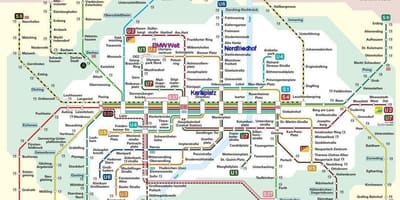 Muenchen s bahn zemljevid