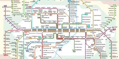 München s vlak zemljevid