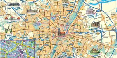 Mesto zemljevid münchen, nemčija
