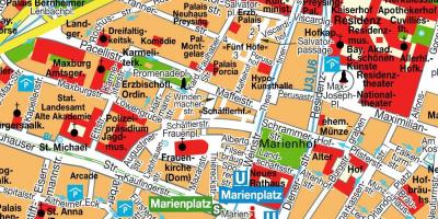 Ulici zemljevid münchna mestnega jedra