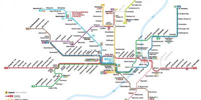 Zemljevid münchnu tramvaj